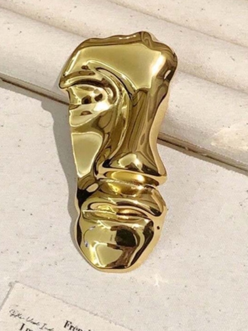 Abstract  Face Sculptural Brooch Pin